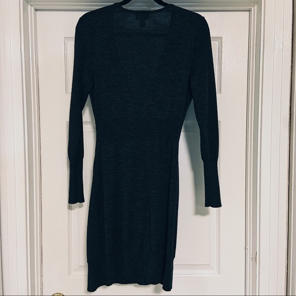 Ann Taylor wrap sweater dress grey - Picture 5 of 5